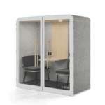 cabine acoustique 2 personnes grise