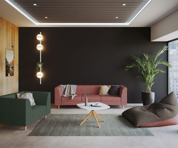 Lounge avec table basse